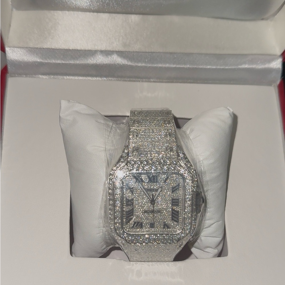 Cartier Silver Diamond Watch